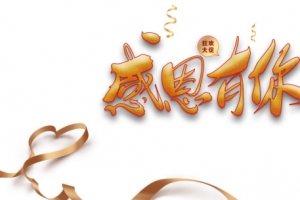 感恩节感恩有你礼盒丝带