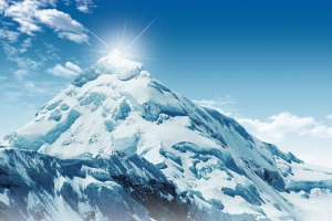 唯美雪山风景背景