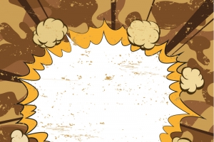 棕色漫画爆炸气团云团矢量素材主图