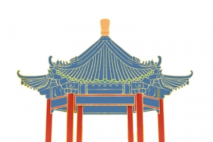 国潮风古风手绘南亭