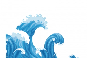 免扣蓝色浪花