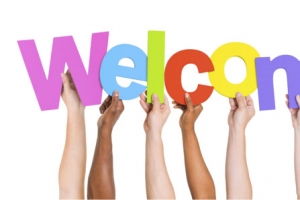 手举welcome