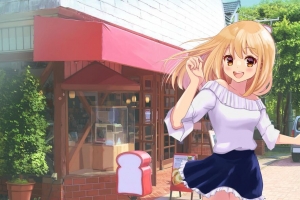 女孩 微笑 跑步 动漫 艺术 卡通 4k壁纸 3840x2160