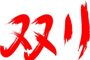 双11红毛笔字