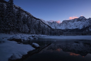 山 雪 湖 水 4k壁纸 3840x2160