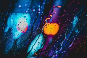 滴 模糊 霓虹灯 辉光 眩光 4k壁纸 3840x2160