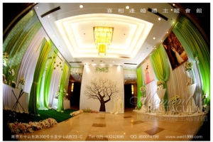 绿色婚礼场地高清PNG透明背景H5设计素材免费下载