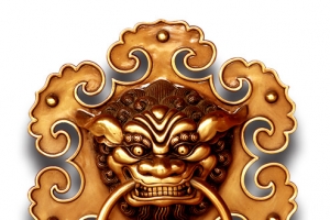 中国风国潮瑞兽门锁