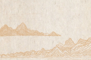 中国风线山水植物背景