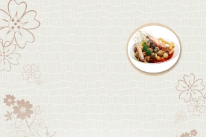 美味关东煮简约纹理米色banner