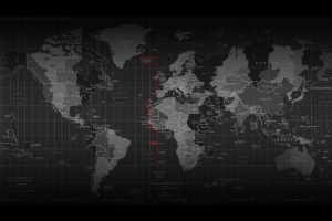科技感灰色电子世界地图