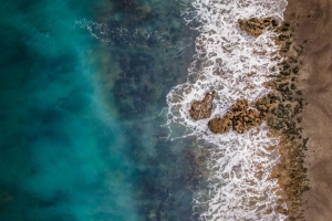 大海 海岸 鸟瞰图 水 海滩 4k壁纸 3840x2160