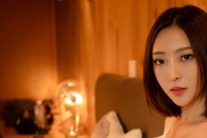 文文 室内美女写真3440x1440壁纸