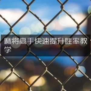 麻将高手速成，高效提升胜率技巧教学