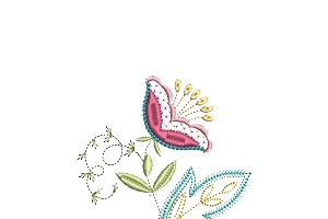雷丝花边花朵叶子