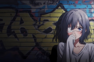 小鸟游六花 涂鸦墙 3440x1440带鱼屏壁纸