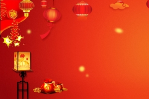 中国风红色喜庆素材背景海报