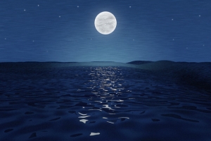 海洋海水海波月亮