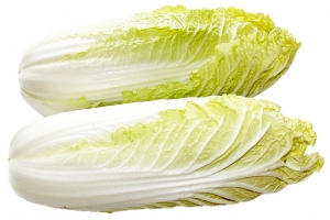 两颗新鲜的娃娃菜