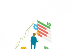 矢量金融理财数据图