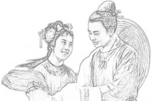 牛郎织女相会铅笔画