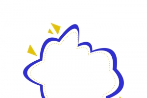 卡通白云边框对话框