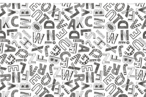 英文字母底纹