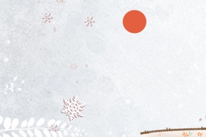 堆雪人卡通手绘雪花灰色banner