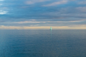 帆 船 海 极简主义 4k壁纸 3840x2160