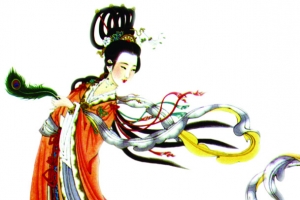 嫦娥古风笔画仙女