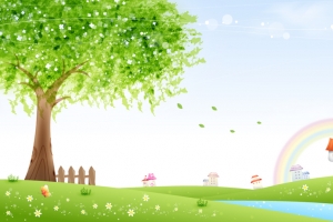 绿色清新手绘背景