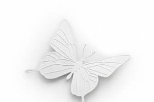 白色浮雕创意元素蝴蝶