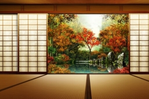 日式风格宽屏背景