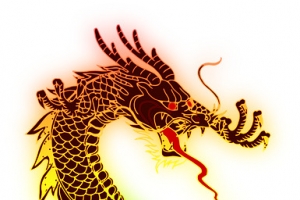 中国龙炫酷高清彩色PNG透明漂浮元素设计素材免费下载