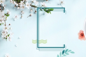 花茶清新蓝色海报背景banner