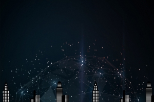 深蓝色星空广告背景图