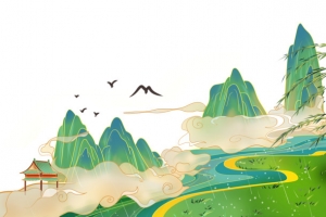 国潮清明清明节风景中国风古风国