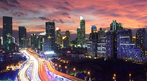 公路夜景banner创意设计