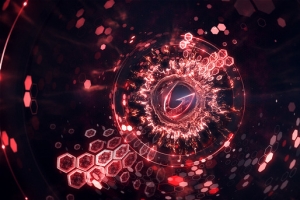 红色创意星球梦幻