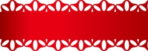 七夕红色半花边条幅