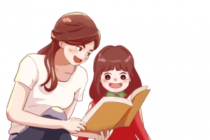 给女儿讲故事