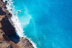 自然风光简约蓝色海面背景
