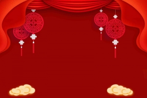 红色喜庆春节放假通知海报