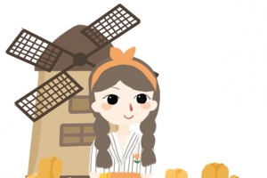 十一出游季风车郁金香美景