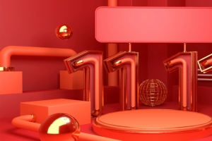 C4D建模电商活动背景图