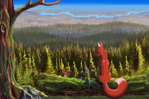3840x2160 狐狸 森林 风景 自然 艺术壁纸 背景