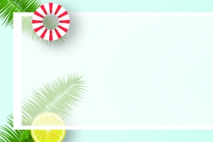 夏日上新卡通小清新蓝色banner
