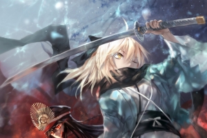 azomo动漫美女战士手机壁纸