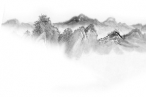 中国风水墨山水风景装饰