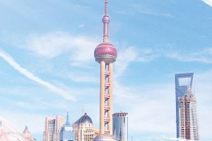 上海购物中心旅游背景